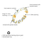 Clear Faceted Lucite Bangle with Gold Beads