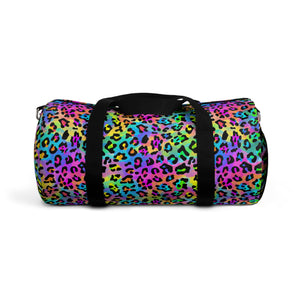 Bespattered Facade Candy Coated Neon Leopard Duffel Bag