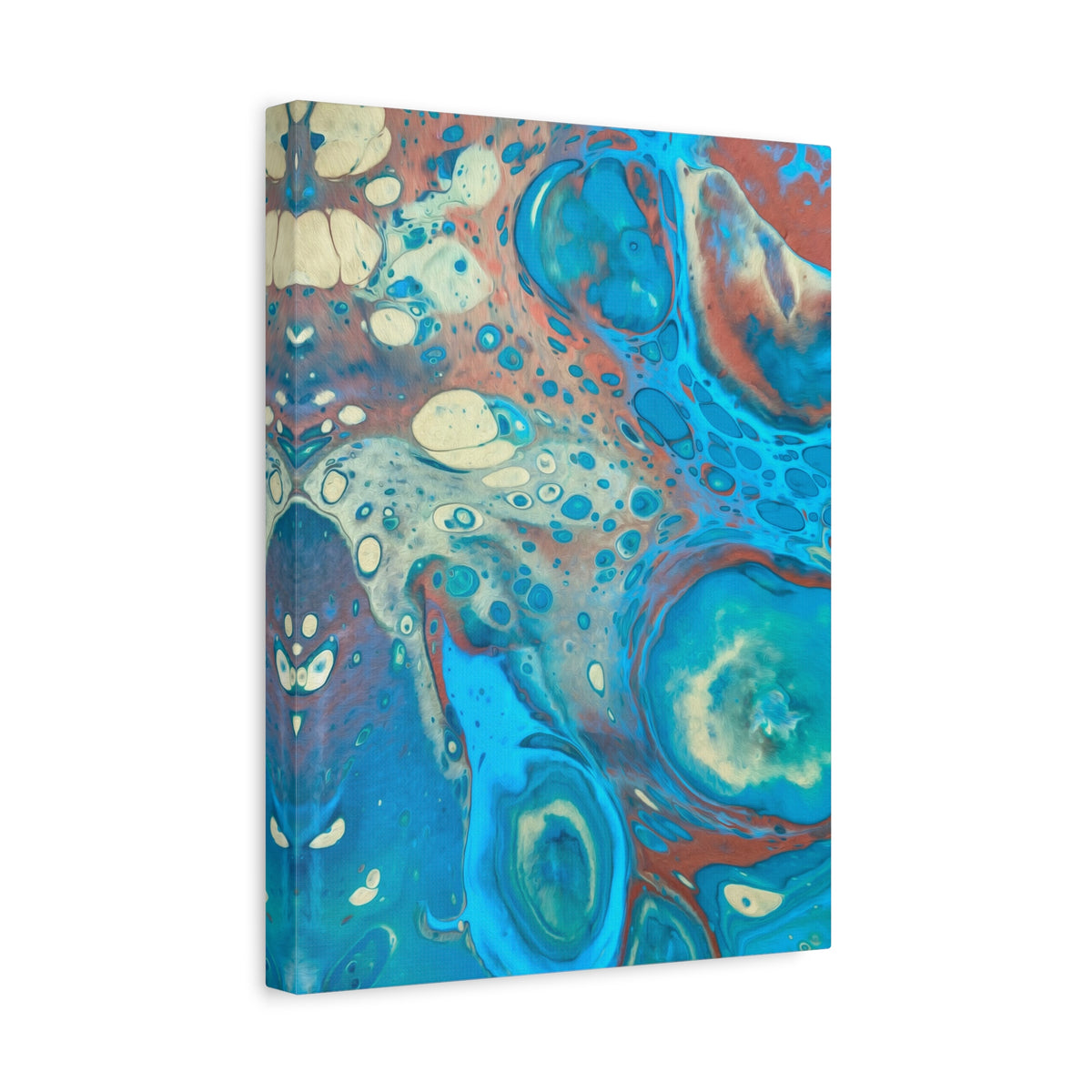 Bespattered Facade Fluid Art Abstract Painting Stretched Matte Canvas Art Prints | Multiple Sizes