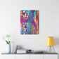 Bespattered Facade Fluid Art Abstract Painting Stretched Matte Canvas Art Prints | Multiple Sizes