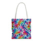 Bespattered Facade Neon Animal Print Eco-Friendly Carryall Tote Bag