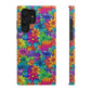 Bespattered Facade Bright Rainbow Flowers Impact-Resistant Case