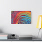 Bespattered Facade Rainbow Rings Stretched Matte Canvas Art Prints | Multiple Sizes