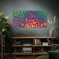 Bespattered Facade Neon Butterfly Stretched Matte Canvas Art Prints | Multiple Sizes