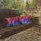 Bespattered Facade Rainbow Feathers UV-Resistant Outdoor Pillows | 4 Sizes