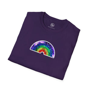 Bespattered Facade Rainbow Painting Collage Unisex Softstyle T-Shirt