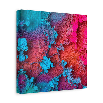 Bespattered Facade Resin Petri Macro Photograph Stretched Matte Canvas Art Prints | Multiple Sizes