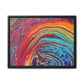 Bespattered Facade Rainbow Rings Framed Canvas Art Print | 3 Frame Colors | Multiple Sizes