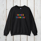 Bespattered Facade "Rainbow Is the New Black" Colorful Embroidered Crewneck Sweatshirt