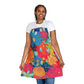 Bespattered Facade Bold Florals Tie-Back Canvas Apron