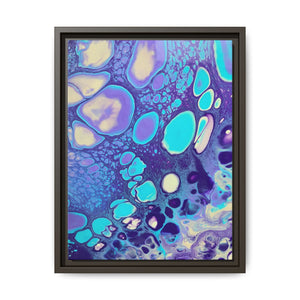 Bespattered Facade Fluid Art Abstract Painting Framed Canvas Art Print | 4 Frame Colors | Multiple Sizes