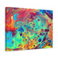 Bespattered Facade Rainbow Rings Stretched Matte Canvas Art Prints | Multiple Sizes