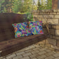 Bespattered Facade Colorful Flowers UV-Resistant Outdoor Pillows | 4 Sizes