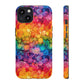 Bespattered Facade Rainbow Ink Circles Tough Case