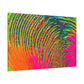Bespattered Facade Neon Puddle Stretched Matte Canvas Art Prints | Multiple Sizes