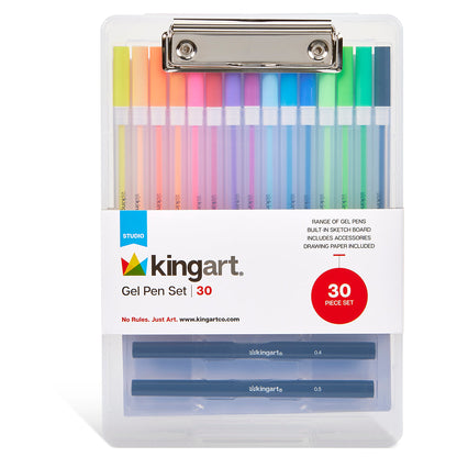 Gel Pen Set with Drawing Board Case, 30 pc