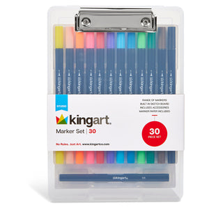 Marker Set with Drawing Board Case, 30 pc