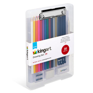 Drawing Set with Drawing Board Case, 31 pc