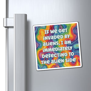 Bespattered Facade "Take Me to Their Leader" Refrigerator Magnet