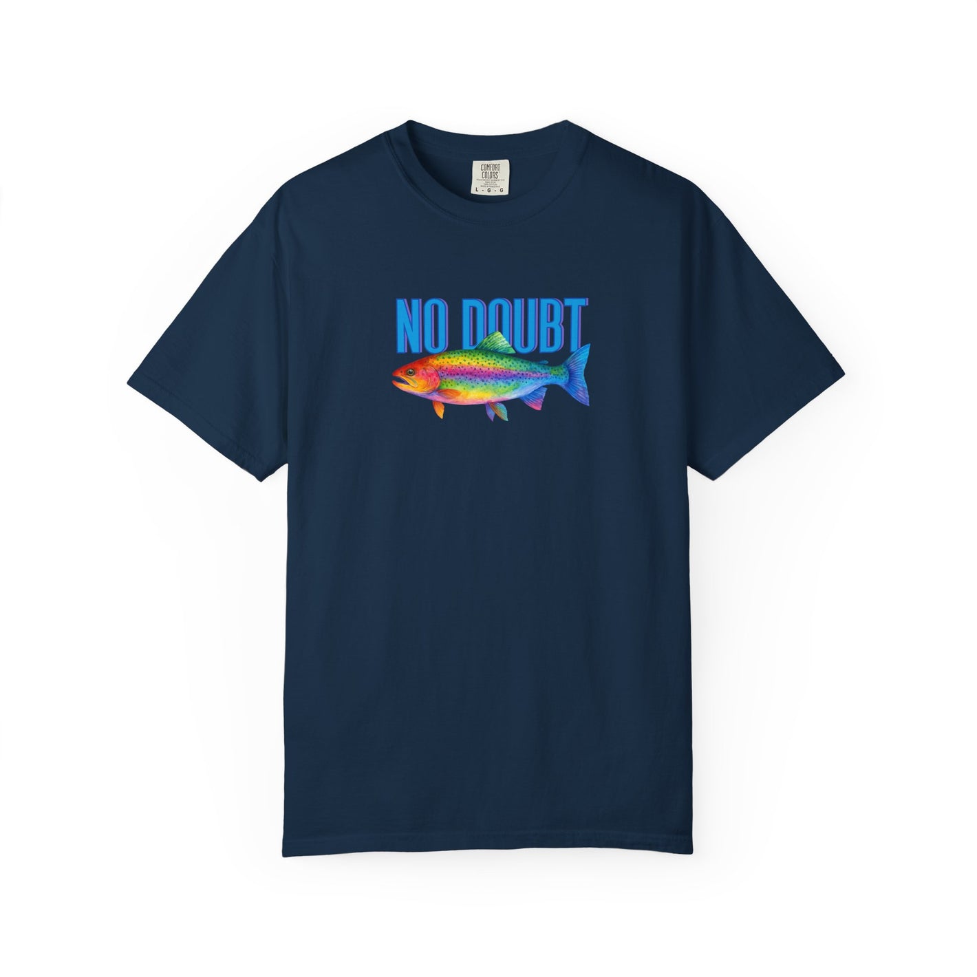 Bespattered Facade Colorful "No Doubt, Rainbow Trout" Colorful Premium Unisex Comfort Colors Garment Dyed 100% Cotton T-Shirt