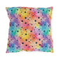 Bespattered Facade Rainbow Watercolor Dots UV-Resistant Outdoor Pillows | 4 Sizes