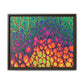 Bespattered Facade Neon Butterfly Framed Canvas Art Print | 3 Frame Colors | Multiple Sizes