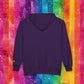 Bespattered Facade Rainbow LGBTQ+ Pride Embroidered Full-Zip Hoodie