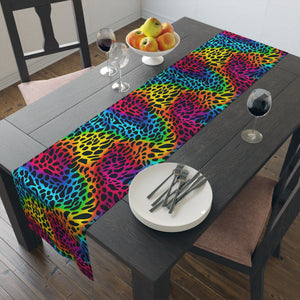 Bespattered Facade Rainbow Animal Print Table Runner (2 sizes)