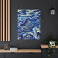 Bespattered Facade Fluid Art Abstract Painting Stretched Matte Canvas Art Prints | Multiple Sizes