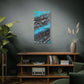 Bespattered Facade Fluid Art Abstract Painting Stretched Matte Canvas Art Prints | Multiple Sizes