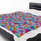 Bespattered Facade Neon Animal Print Velveteen Plush Blanket | 3 Sizes