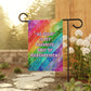 Bespattered Facade Everyone's Favorite Unit of Measurement Rainbow Garden Flag