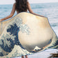 Hokusai The Great Wave Oversized Beach Towel - Microfiber, Quick-Dry