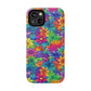 Bespattered Facade Bright Rainbow Flowers Impact-Resistant Case
