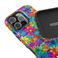 Bespattered Facade Bright Rainbow Flowers Impact-Resistant Case
