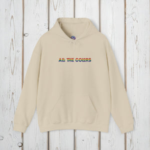 Bespattered Facade "All the Colors" Rainbow Embroidered Unisex Heavy Blend™ Hooded Sweatshirt