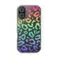 Bespattered Facade Bright Rainbow Leopard Clear Case