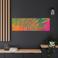 Bespattered Facade Neon Puddle Stretched Matte Canvas Art Prints | Multiple Sizes