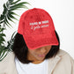 Bespattered Facade "Hang in There" White Embroidered Vintage Cap