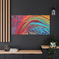 Bespattered Facade Rainbow Rings Stretched Matte Canvas Art Prints | Multiple Sizes