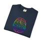 Bespattered Facade Rainbow Brain Line Art Premium Unisex Comfort Colors Garment Dyed 100% Cotton T-Shirt