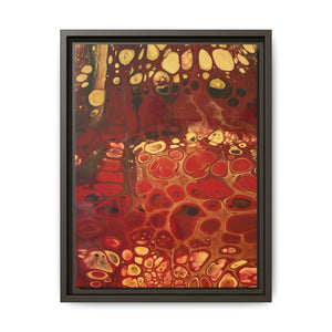 Bespattered Facade Fluid Art Abstract Painting Framed Canvas Art Print | 4 Frame Colors | Multiple Sizes