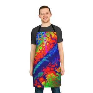 Bespattered Facade Neon Glow Tie-Back Canvas Apron