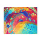 Bespattered Facade Rainbow Galaxy Stretched Matte Canvas Art Prints | Multiple Sizes