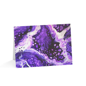 Bespattered Facade Purple Haze Greeting Cards | Sets of 1, 10, 30, or 50