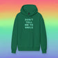 Glitter Print "Don't Tell Me To Smile" Oversized Fleece Hoodie