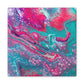 Bespattered Facade Fluid Art Abstract Painting Stretched Matte Canvas Art Prints | Multiple Sizes