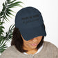 Bespattered Facade "Hang in There" Black Embroidered Distressed Cap