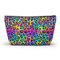 Bespattered Facade Candy Coated Neon Leopard Accessory Pouch With T-Bottom | 2 Sizes
