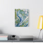 Bespattered Facade Fluid Art Abstract Painting Stretched Matte Canvas Art Prints | Multiple Sizes
